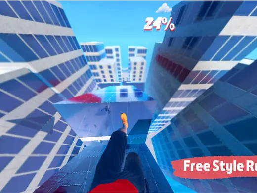 Corrida sobre fachadas de vidro em Rooftop Run